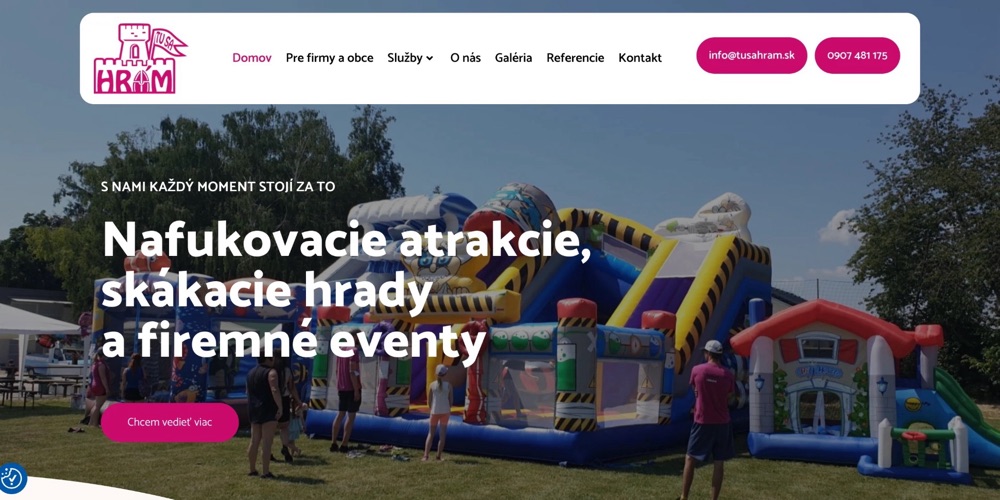 Náhľad webu Tu sa hrám